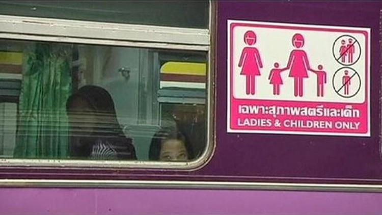Taylandda sadece kadın ve çocuklar için vagon uygulaması