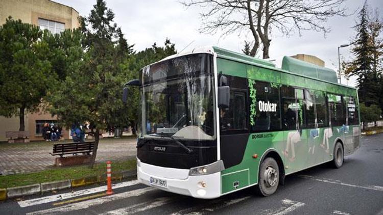 Türkiyenin ilk elektrikli otobüsü kampüslerde