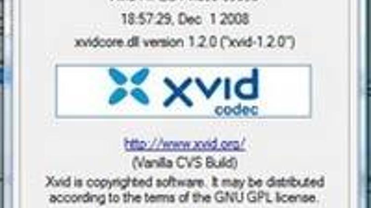 XviD codeci güncellendi