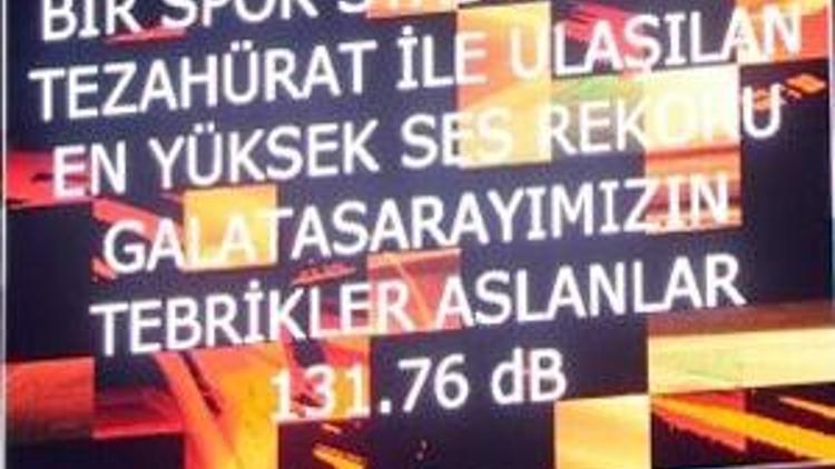 Dünya rekoru artık Galatasarayın