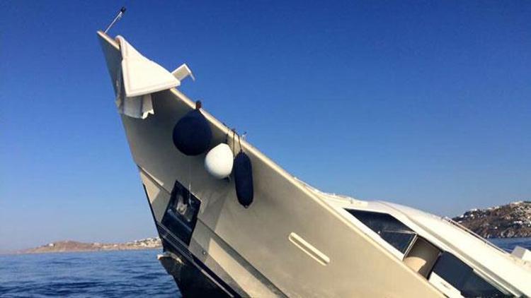 Yunanistanın Mikonos Adasında iş adamı İshak Ceritin yatı battı