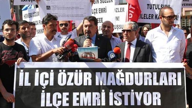 İl içi özür grubu mağduru öğretmenlerden eylem