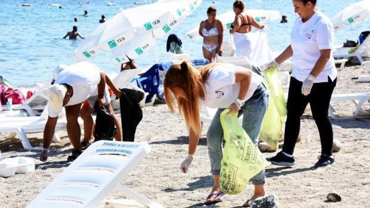 Gündoğan Plajı pırıl pırıl oldu