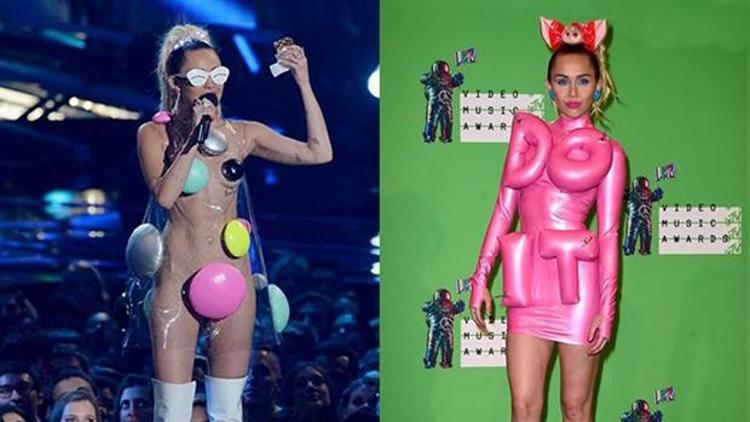 Mileynin garip MTV giysileri