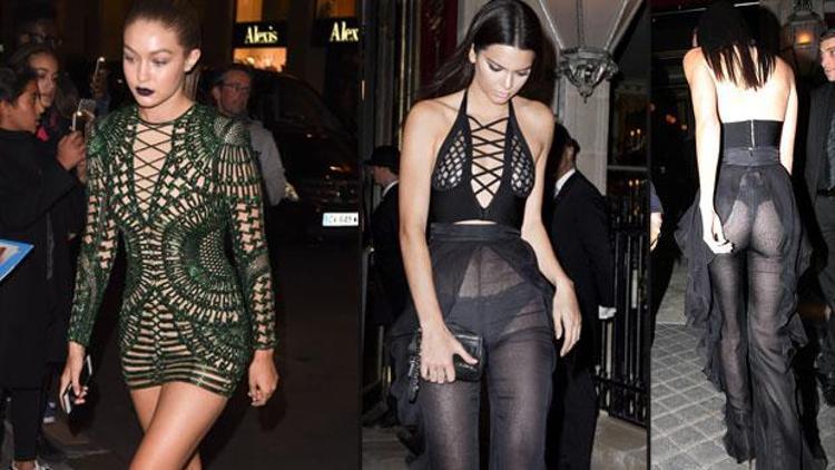 Kendall Jenner ve Gigi Hadidin Paris gecesi