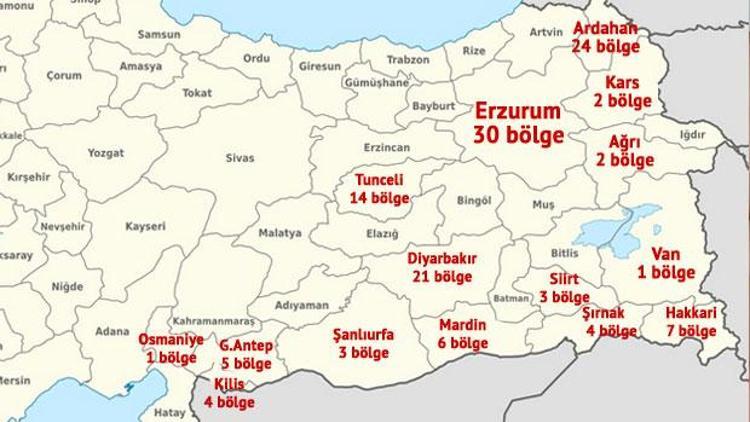 PKKya karşı doğu ve güneydoğuda 127 güvenlik bölgesi