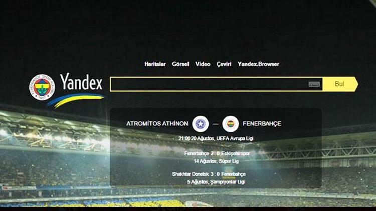 Fenerbahçeli taraftarların Yandexe büyük ilgisi var