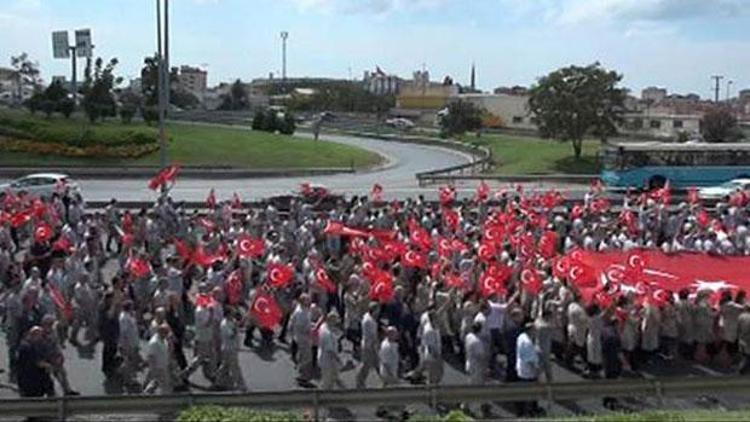 D-100’de teröre tepki yürüyüşü