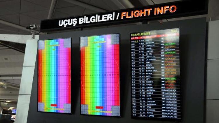 Atatürk Havalimanı’nda uçuş bilgi ekranları arıza yaptı