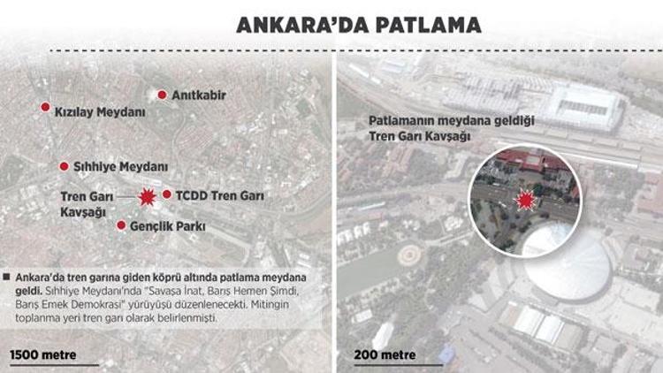 Ankara Tren Garı kavşağında patlama