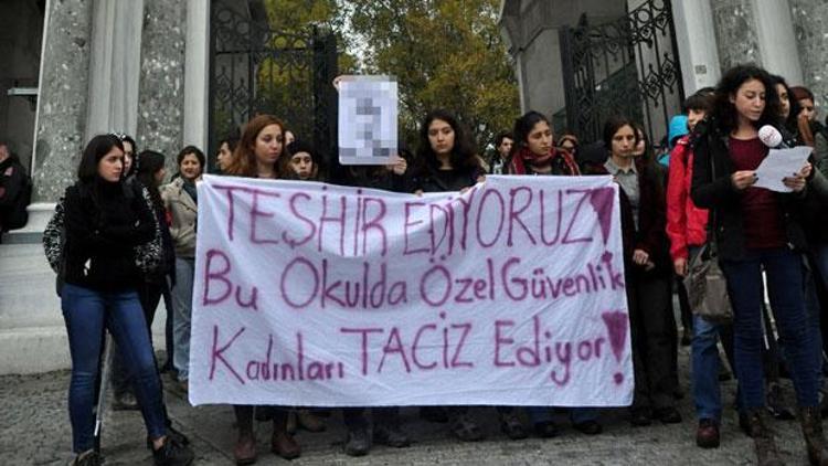 İstanbul Üniversitesinde taciz protestosu
