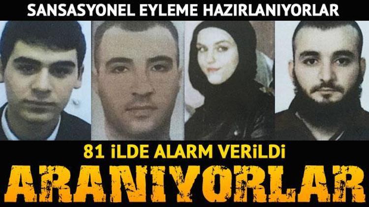 Sansasyonel eylem hazırlığındaki 4 terörist aranıyor