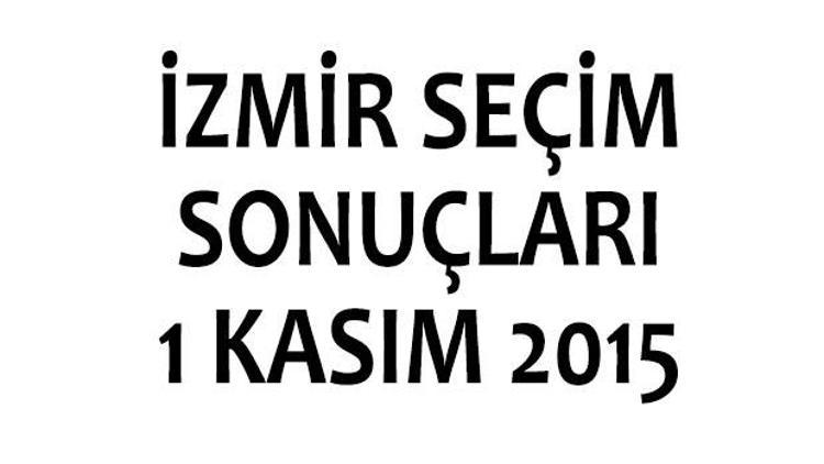 İzmir seçim sonuçları 1 Kasım 2015 (1. Bölge, 2. Bölge milletvekili listeleri)