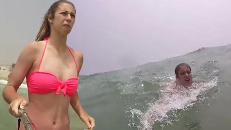 Selfie çubuğu sayesinde boğulmaktan kurtuldu