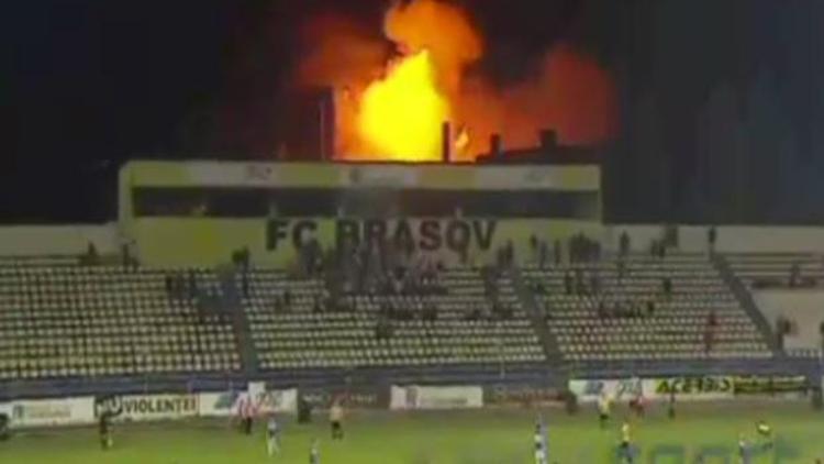 Romanyada maç oynanırken şiddetli patlama