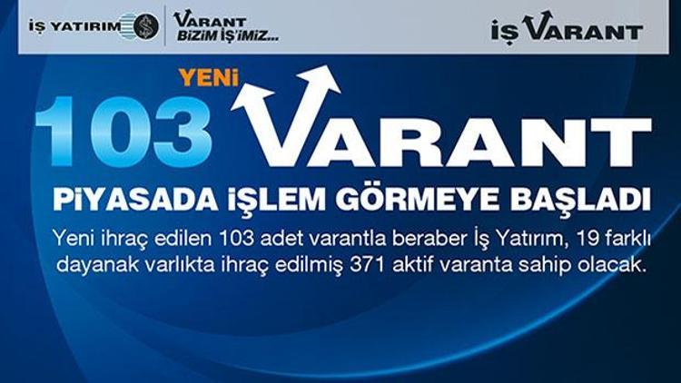 103 Yeni Varant İhraç Oldu(İlandır)