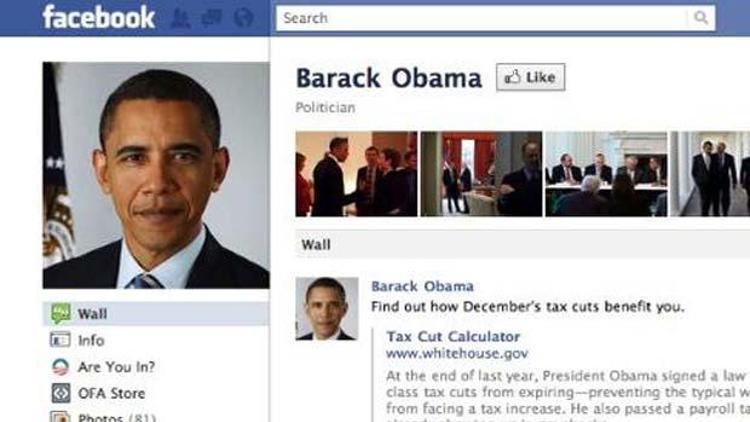 Obamanın Facebook sayfası rekora koşuyor