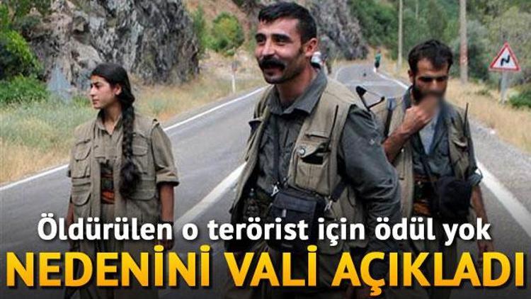 Tunceli Valisi Kaymak: Operasyonda ölü ele geçen üst düzeydeki PKK’lı için ödül yok