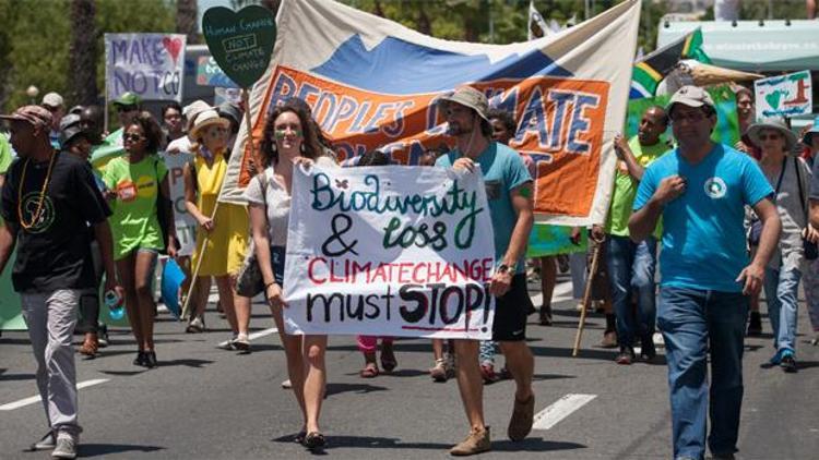 Güney Afrikada iklim değişikliği protestosu