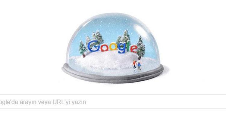 Googledan Kış Gündönümü için doodle