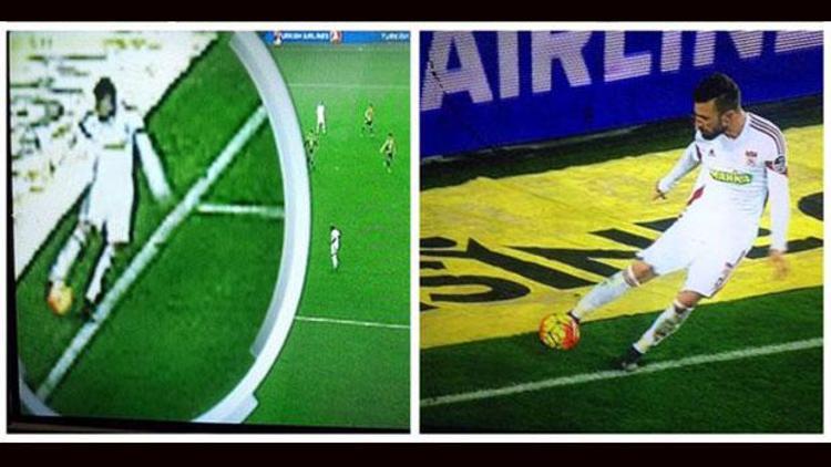 Fenerbahçe-Sivasspor maçında olay yaratan pozisyon