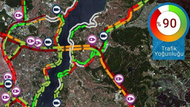 İstanbulda trafik yoğunluğu yüzde 90a çıktı