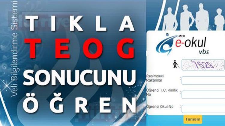 e-Okul Vbs ile TEOG sınav sonucu sorgula