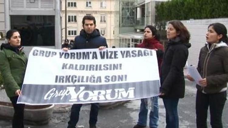 Grup Yorumdan Almanyaya vize protestosu