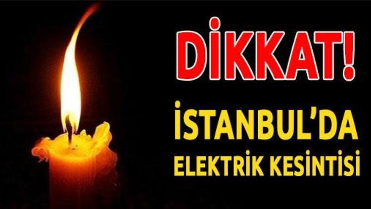 İstanbul elektrik kesintisi 31 Ocak 2016 Pazar