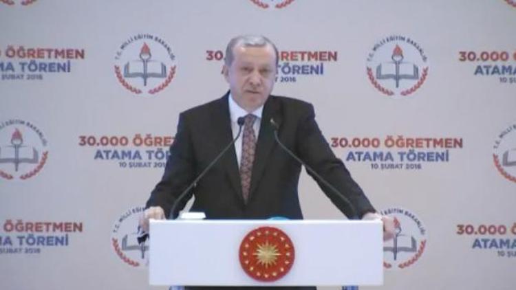 Cumhurbaşkanı Erdoğan öğretmen atama töreninde konuşuyor