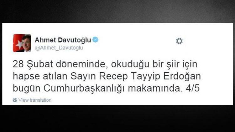 Başbakan Davutoğlundan 28 Şubat mesajı