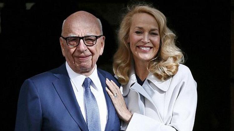 Rupert Murdoch ve Jerry Hall evlendi