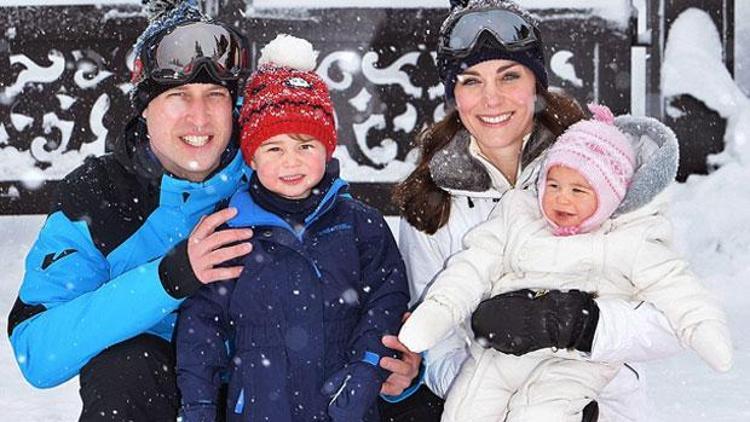 Prens William ve Kate Middleton kar tatilinde