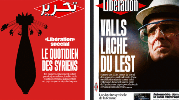 Liberation özel sayısını Suriyeli gazeteciler çıkardı