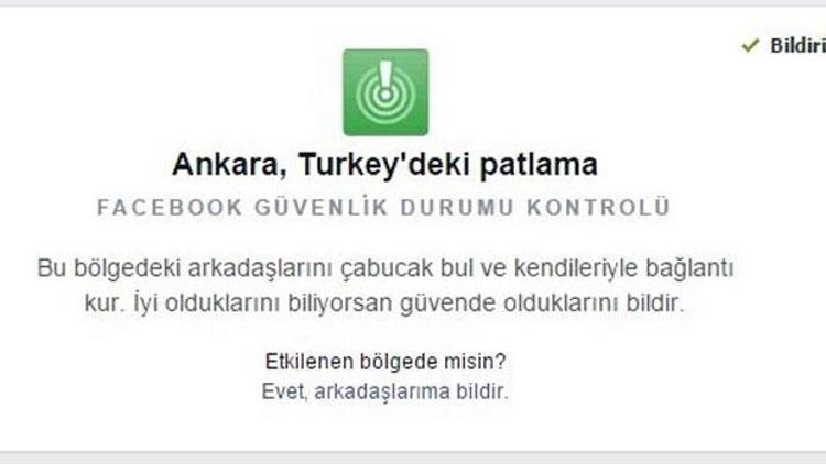 Facebook Ankaradaki kullanıcılarına bu mesajı geçti