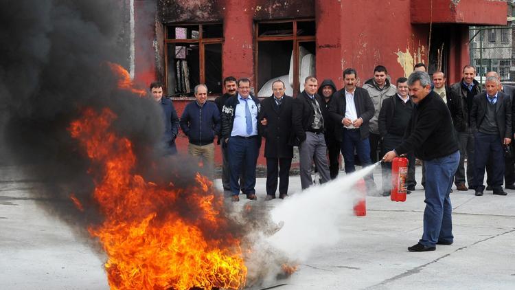 ÖHO şoförlerine yangın eğitimi