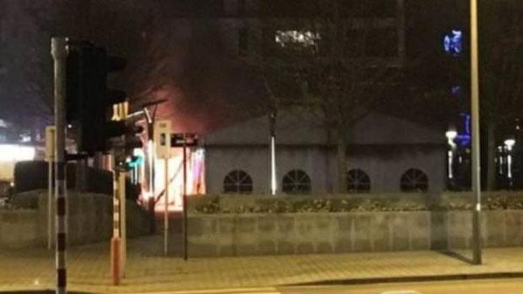 Brükseldeki terörist çadırında yangın