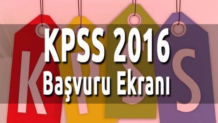 2016 KPSS başvuruları ne zaman bitiyor KPSS başvuru ekranı
