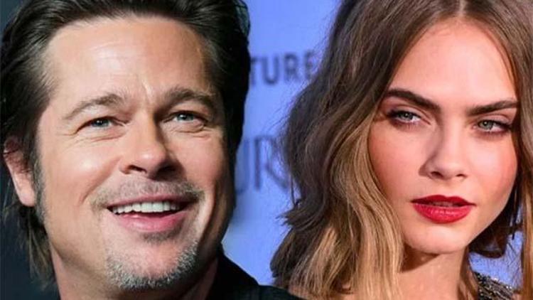 Brad Pitt, Cara Delevingnein peşini bırakmıyor