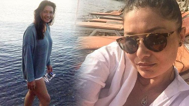 Nurgül Yeşilçay tatil sezonunu açtı..