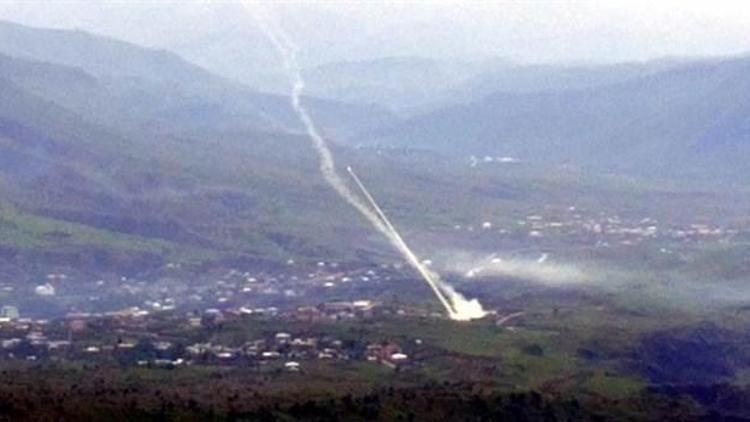PKK sığınakları top atışına tutuldu
