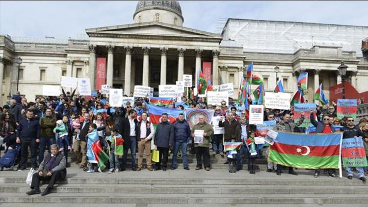 Londra’da Karabağ protestosu