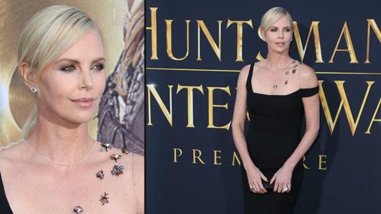 Charlize Therona böcekli elbise