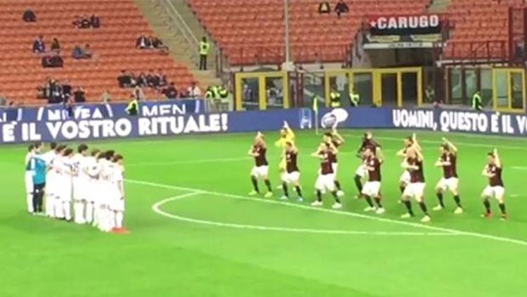 Milanlı futbolculardan Haka dansı