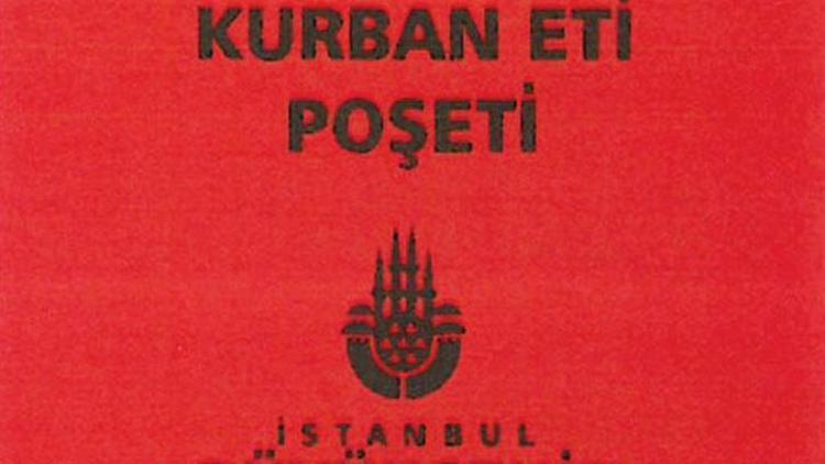 Kurban etine kırmızı poşet