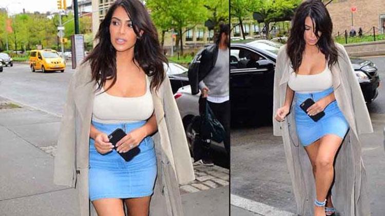 Kim Kardashian yine iddialı giyiniyor