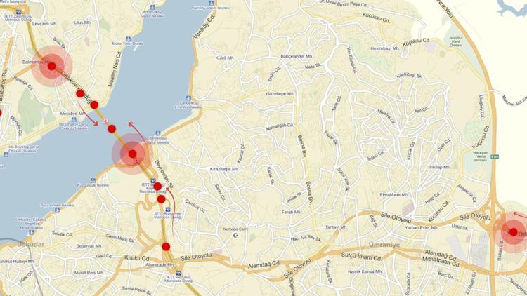 İstanbul trafiğini kilitleyen noktalar