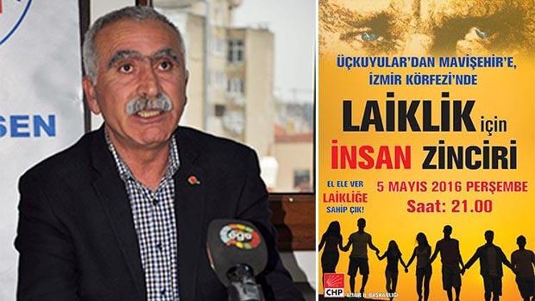 İzmirde laiklik için insan zinciri büyüdü