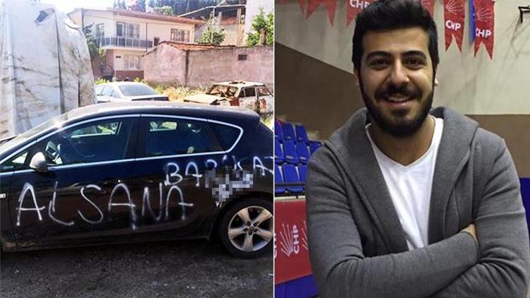 CHPli Başkanın otomobiline boyalı saldırı
