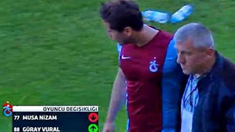 Trabzonsporlu futbolcu Musa Nizam hastaneye kaldırıldı
